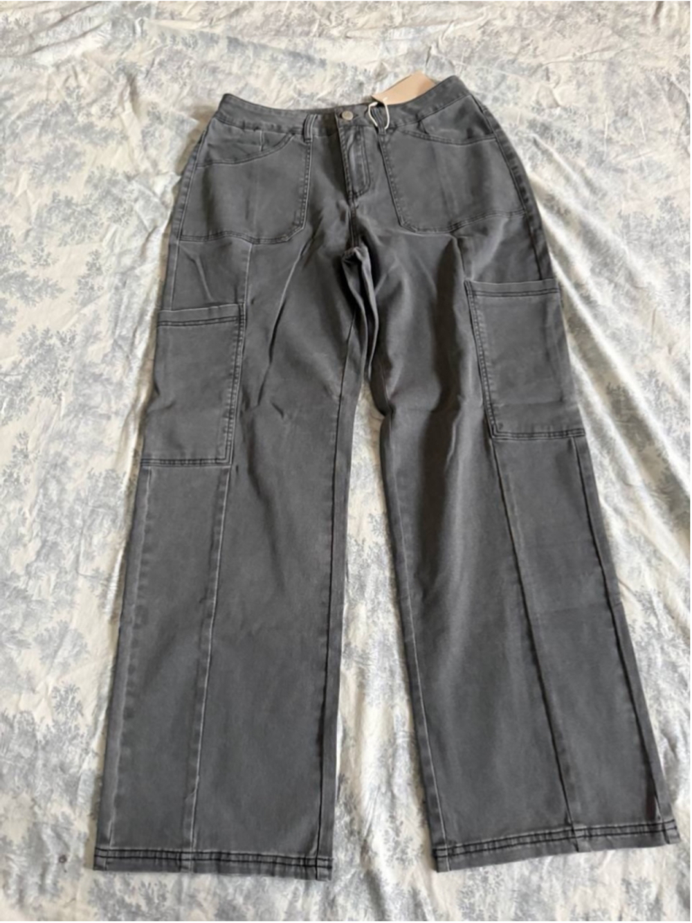 Flamingals High Rise Straight Leg Utility Pants L